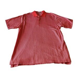 Martin polo golf shirt 100%‎ Prima Cotton Coral Striped Size XL Lochivar